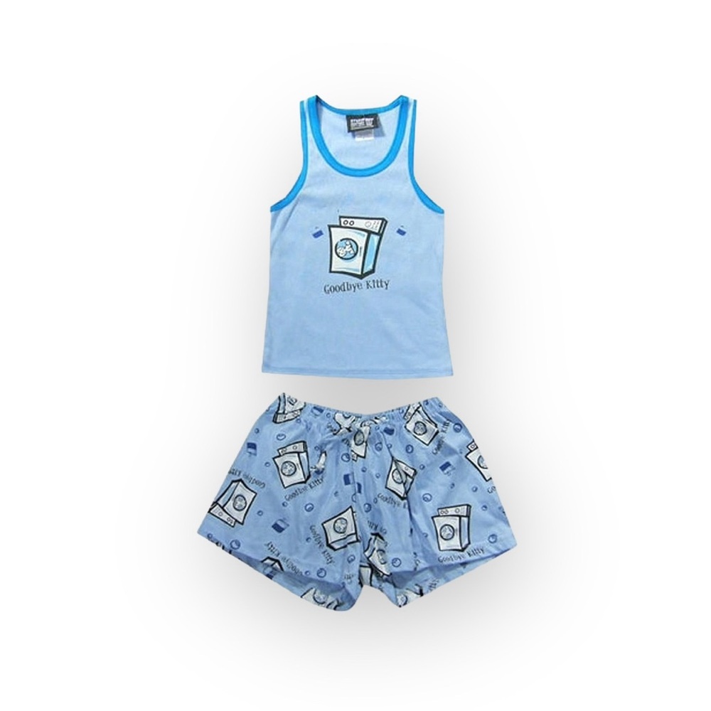 David & Goliath ㋛ Goodbye Kitty Print PJs Shorts ㋛ Baby Blue ㋛ Girl’s Small ㋛